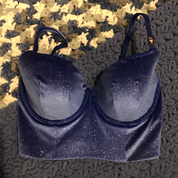 Long line velvet demi bra - Picture 3 of 6